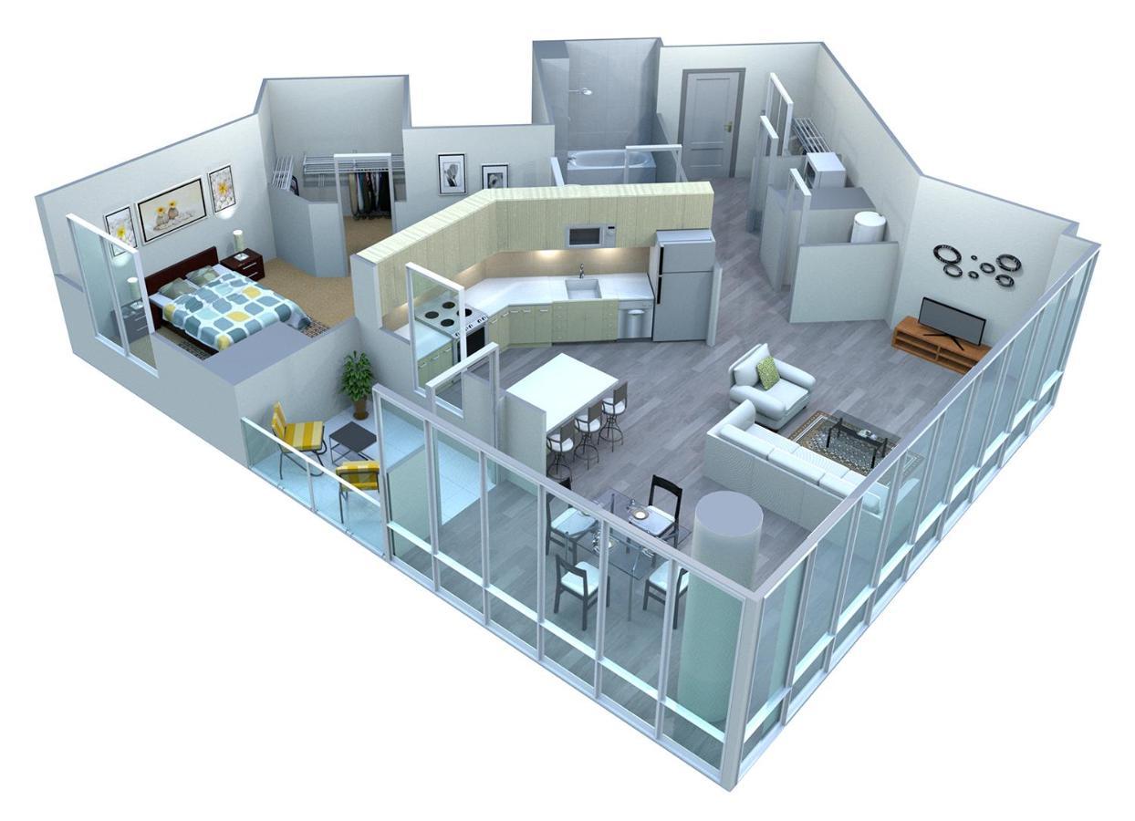 Placemakr Premier Sobro Nashville Luaran gambar 3D floor plan